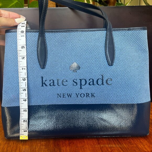 Kate Spade Blue Canvas Street Tote Bag - Picture 5 of 15